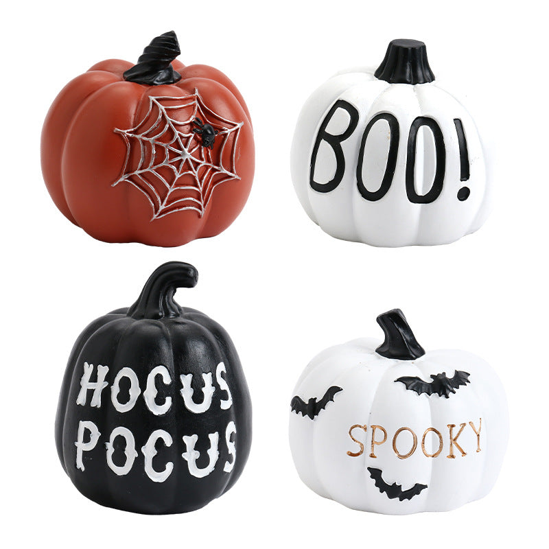 Halloween Decoration Resin Pumpkin Decorative Item Tabletop Ornament for Halloween Party