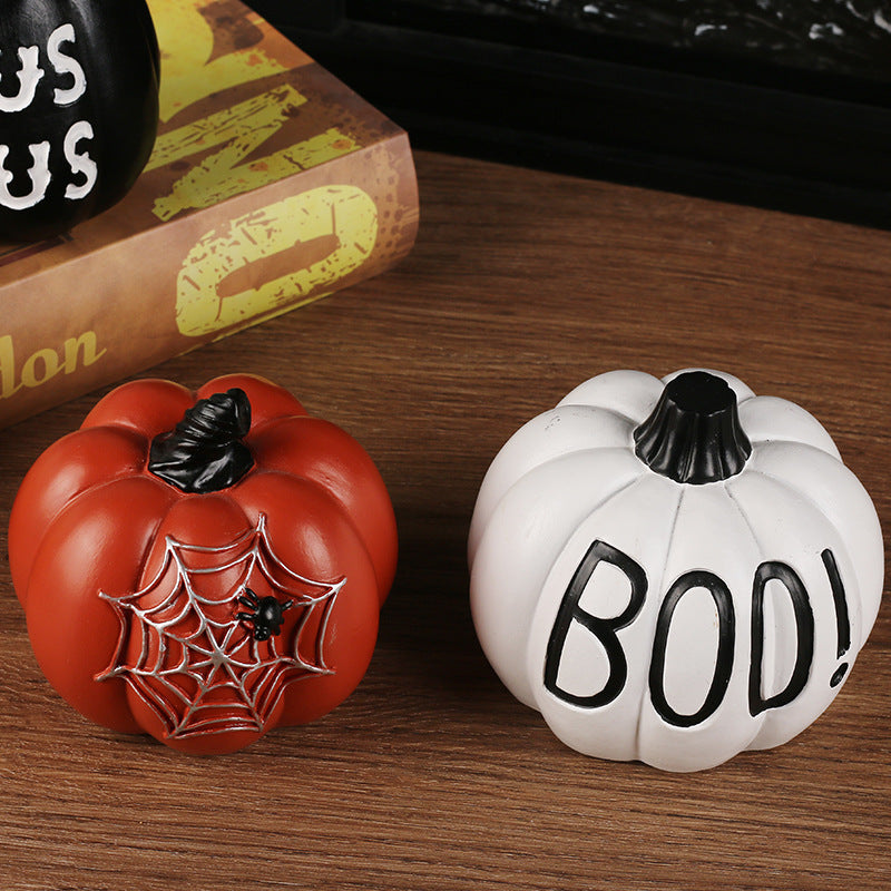 Halloween Decoration Resin Pumpkin Decorative Item Tabletop Ornament for Halloween Party
