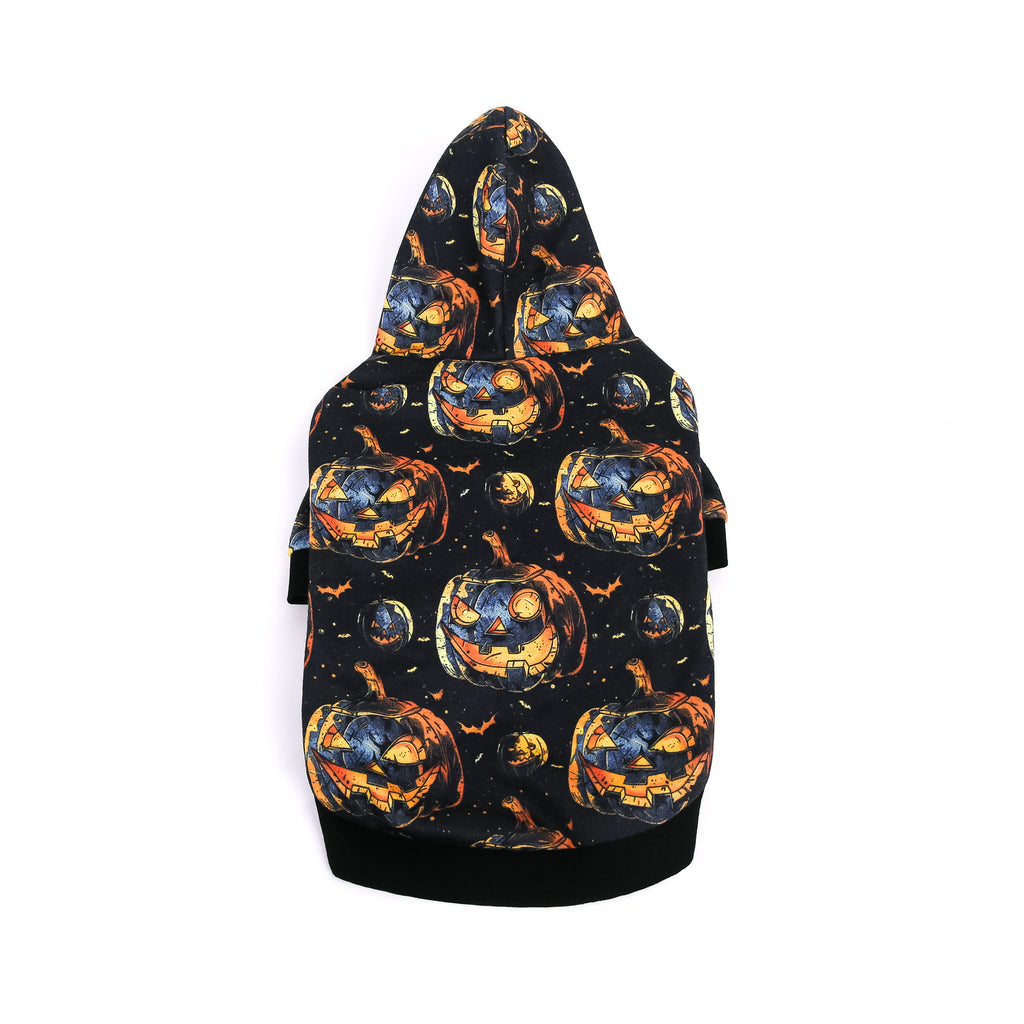 Halloween Pumpkin Wizard Hoodie for Dogs and Cats, Pet Costume for Halloween Party